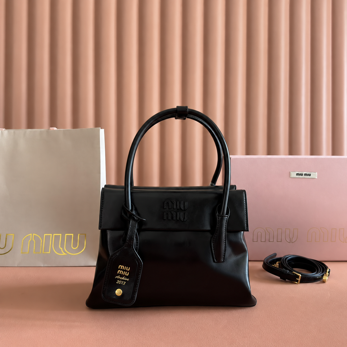 Miu Miu Aventure Mini Soft Tote Bag – Black