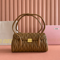 Miu Miu Arcadie Matelassé Leather Bag – Caramel