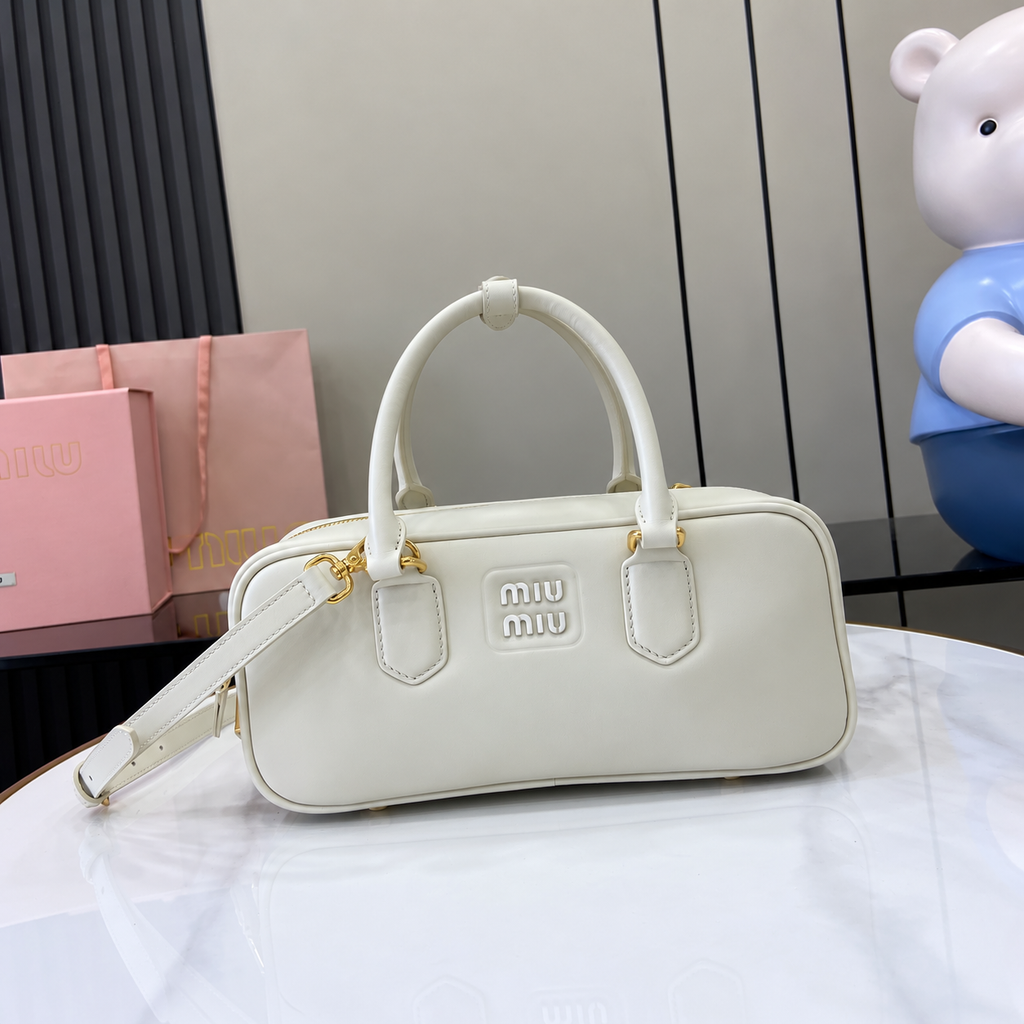 Miu Miu Beau Leather Bag – White