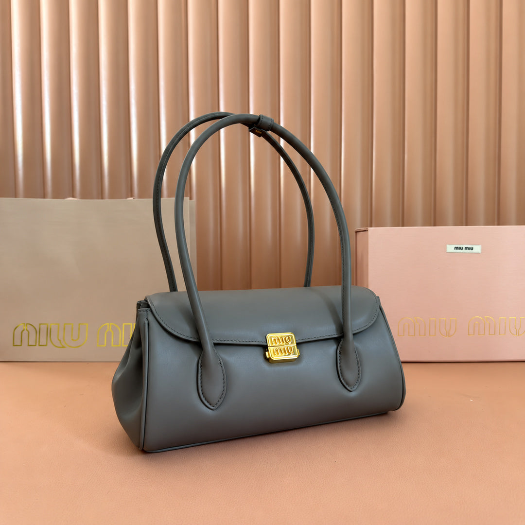Miu Miu Arcadie Leather Bag – Grey