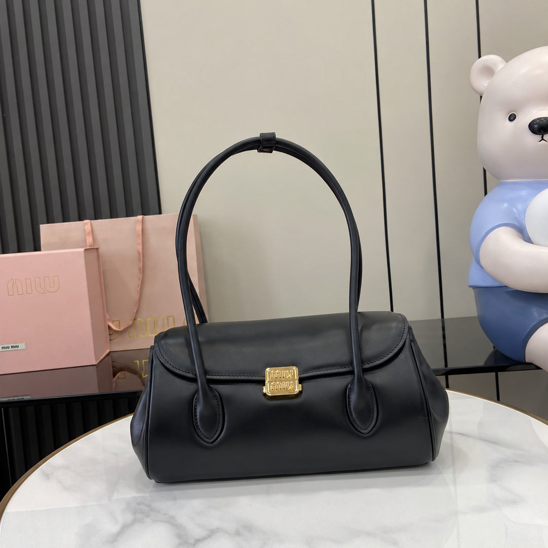 Miu Miu Arcadie Soft Leather Bag – Black