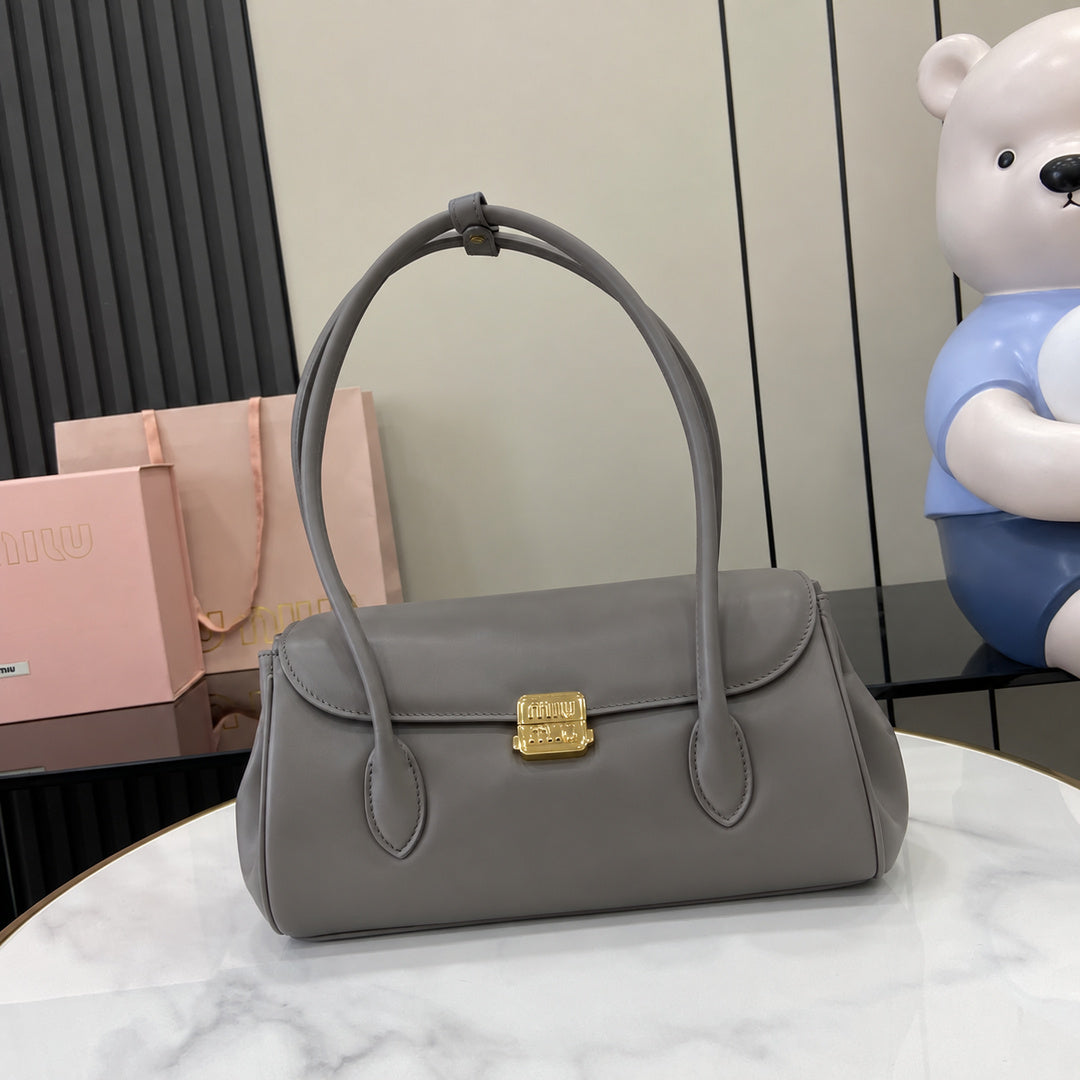 Miu Miu Arcadie Soft Leather Bag – Grey
