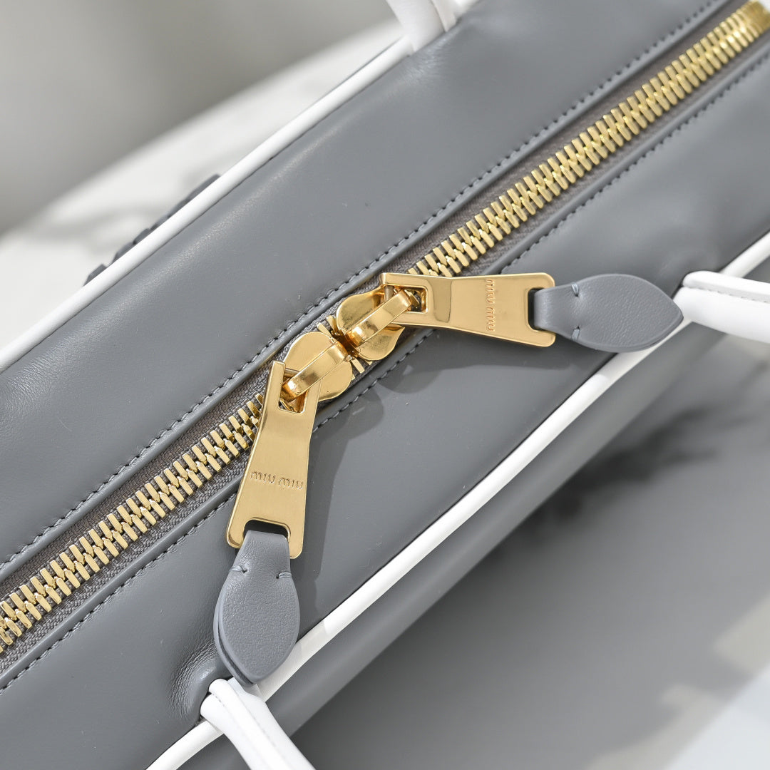 Miu Miu Beau Slim Box Leather Bag – Grey