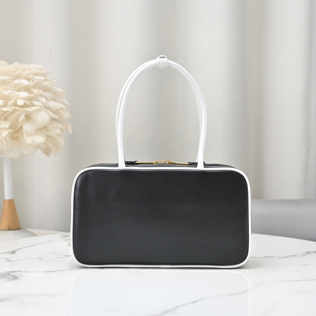 Miu Miu Beau Slim Box Leather Bag – Black