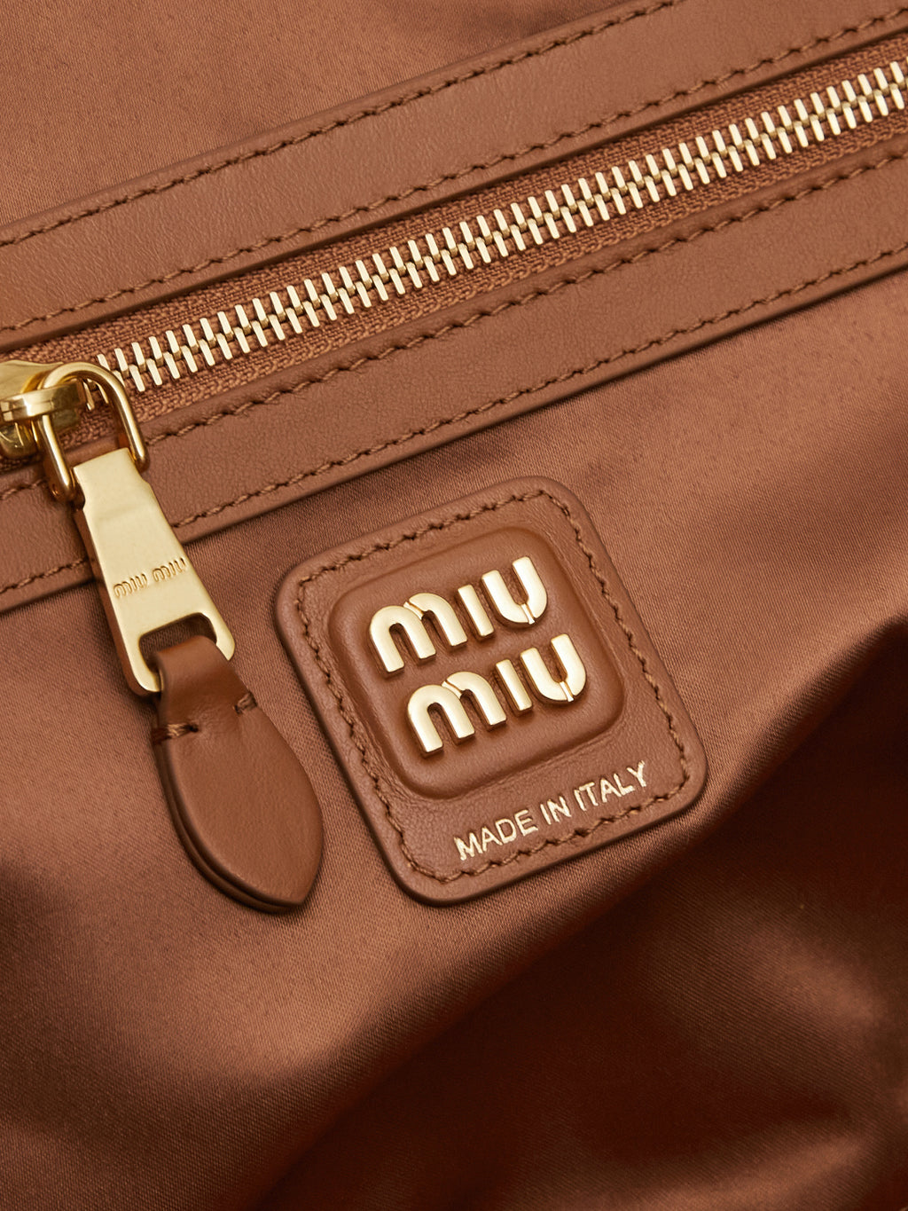 Miu Miu Beau Large Box Leather Bag – Cognac