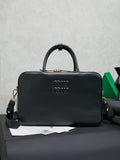 Miu Miu Beau Large Box Leather Bag – Black
