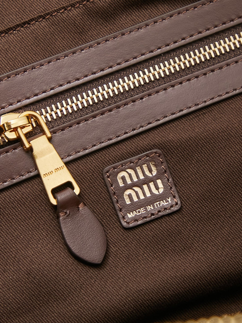 Miu Miu Beau Cow Hair Bag – Brown & White