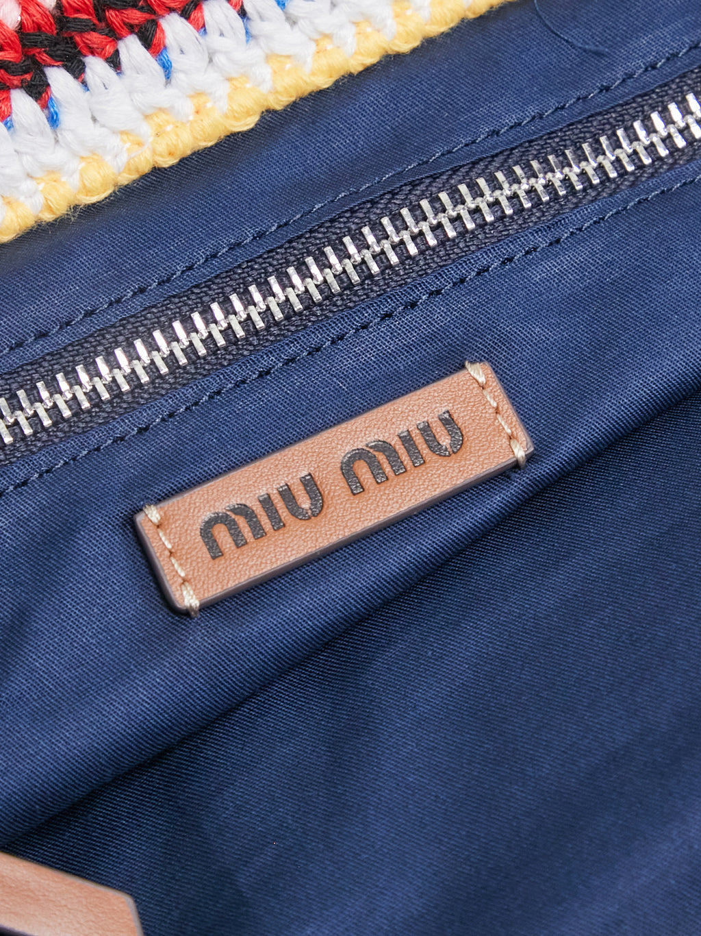 Miu Miu Multicolor Woven Tote Bag – Blue Green Red