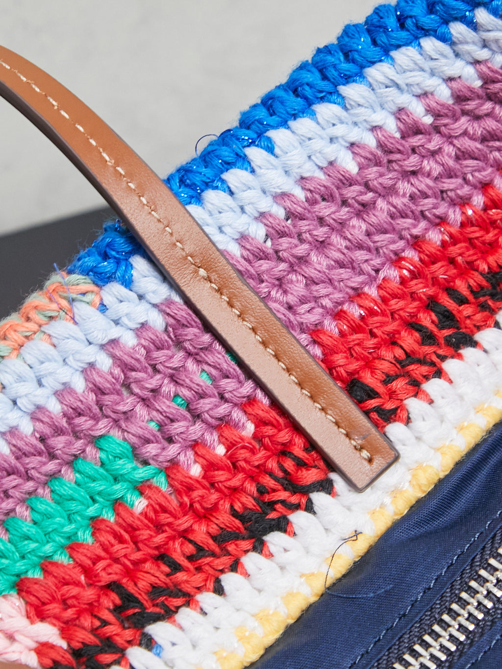 Miu Miu Multicolor Woven Tote Bag – Blue Green Red