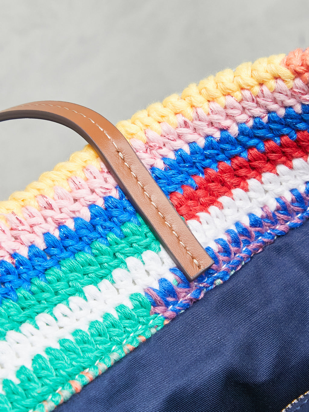Miu Miu Multicolor Woven Tote Bag – Rainbow