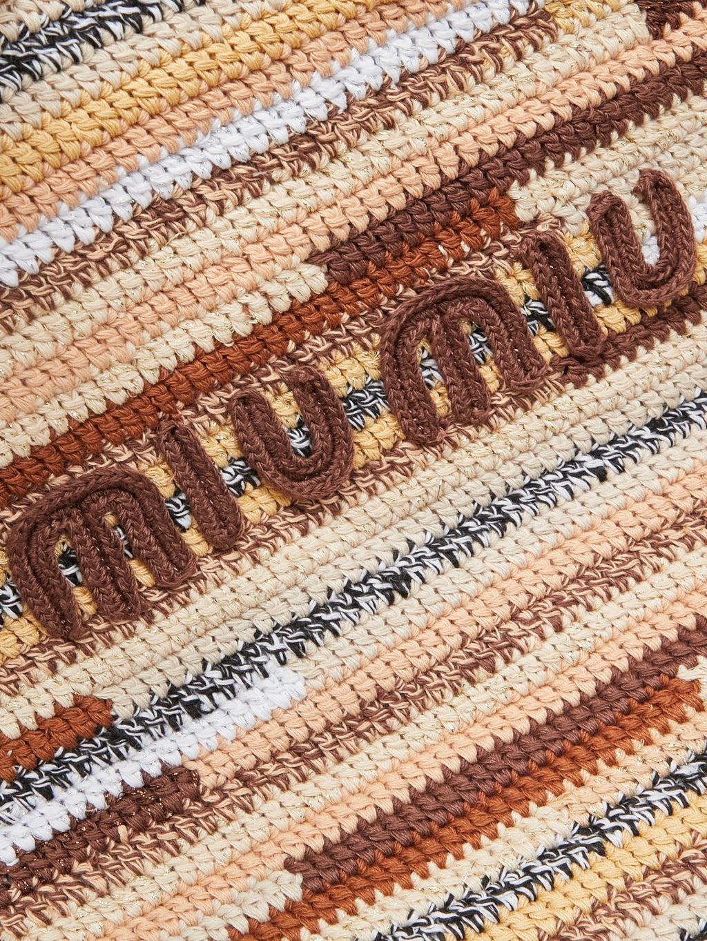 Miu Miu Woven Tote Bag – Beige & Brown