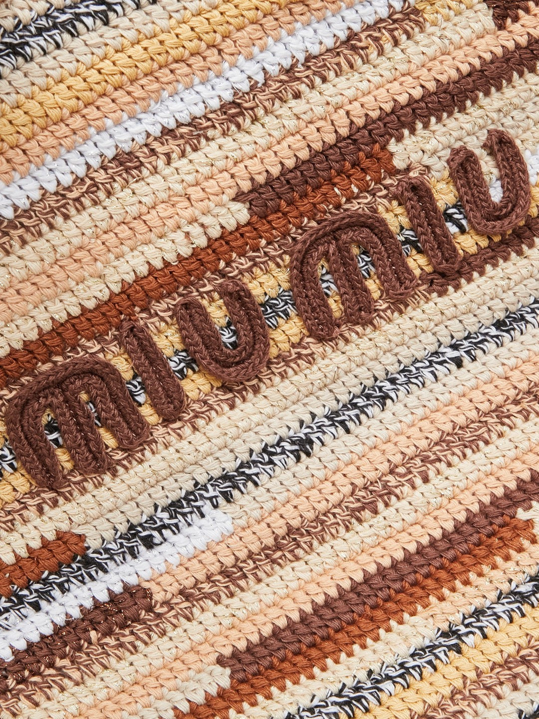 Miu Miu Woven Tote Bag – Beige & Brown