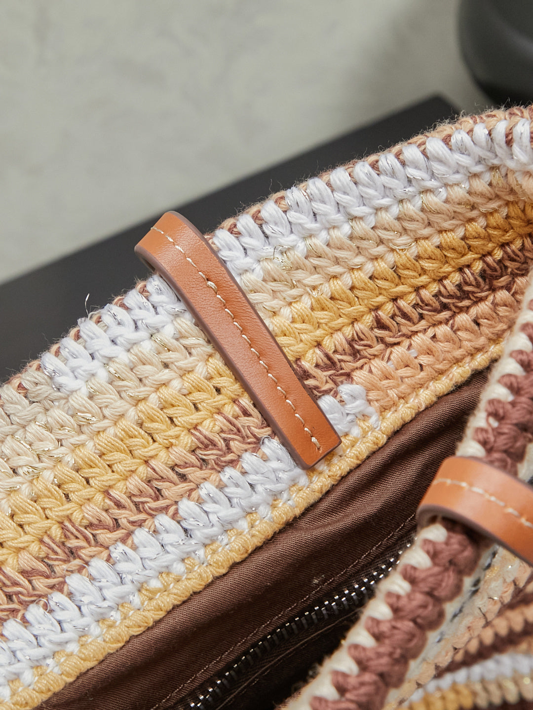 Miu Miu Woven Tote Bag – Beige & Brown