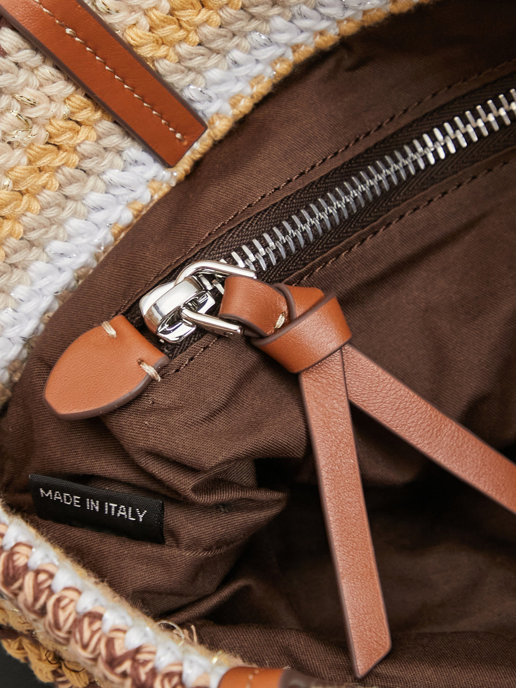 Miu Miu Woven Tote Bag – Beige & Brown