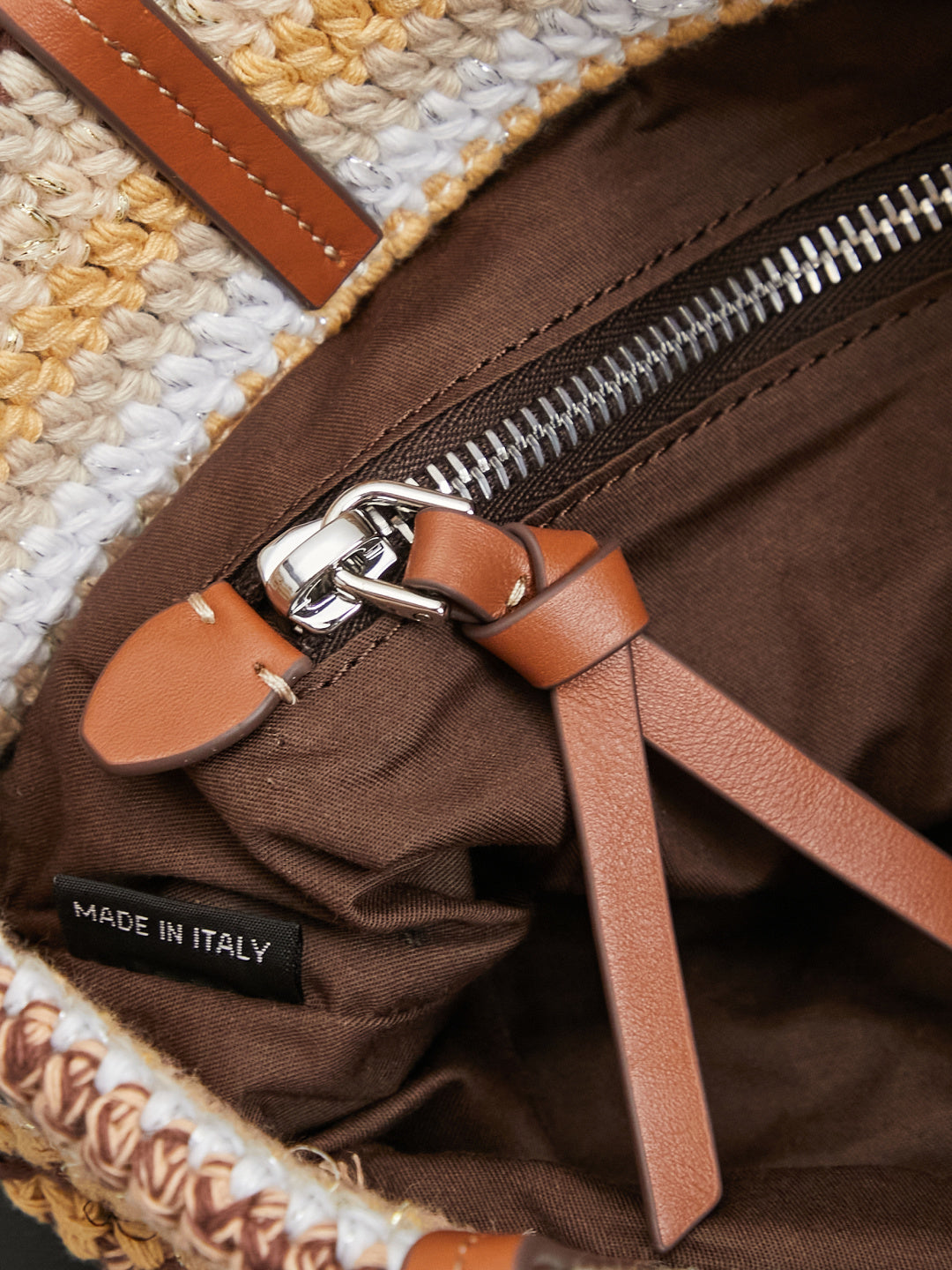 Miu Miu Woven Tote Bag – Beige & Brown