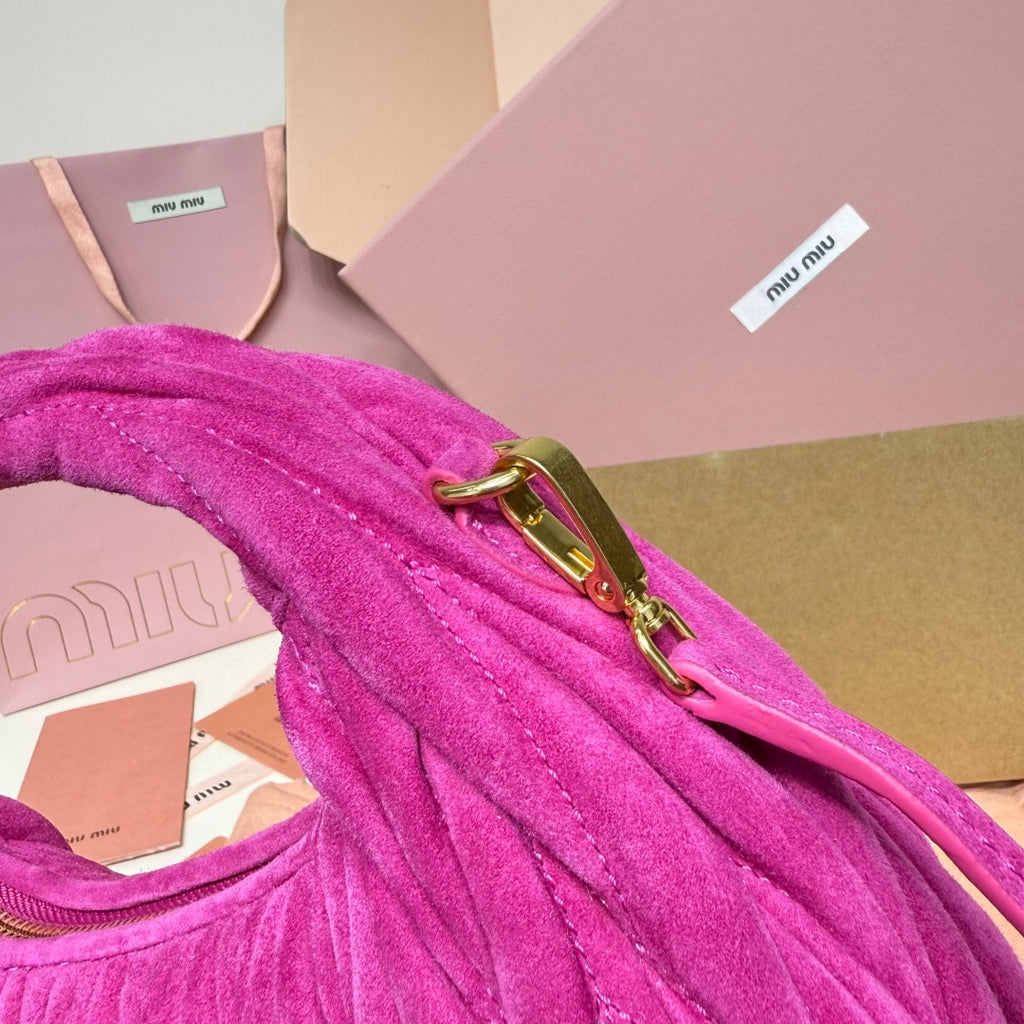 Miu Miu Wander Matelassé Hobo Bag – Fuchsia
