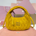 Miu Miu Wander Matelassé Hobo Bag – Yellow
