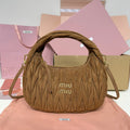 Miu Miu Wander Matelassé Hobo Bag – Taupe Brown