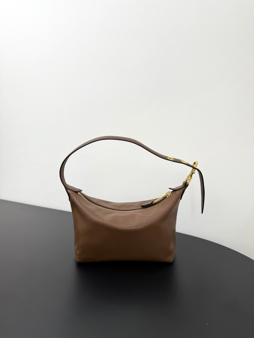 Miu Miu Leather Hobo Bag – Taupe Brown