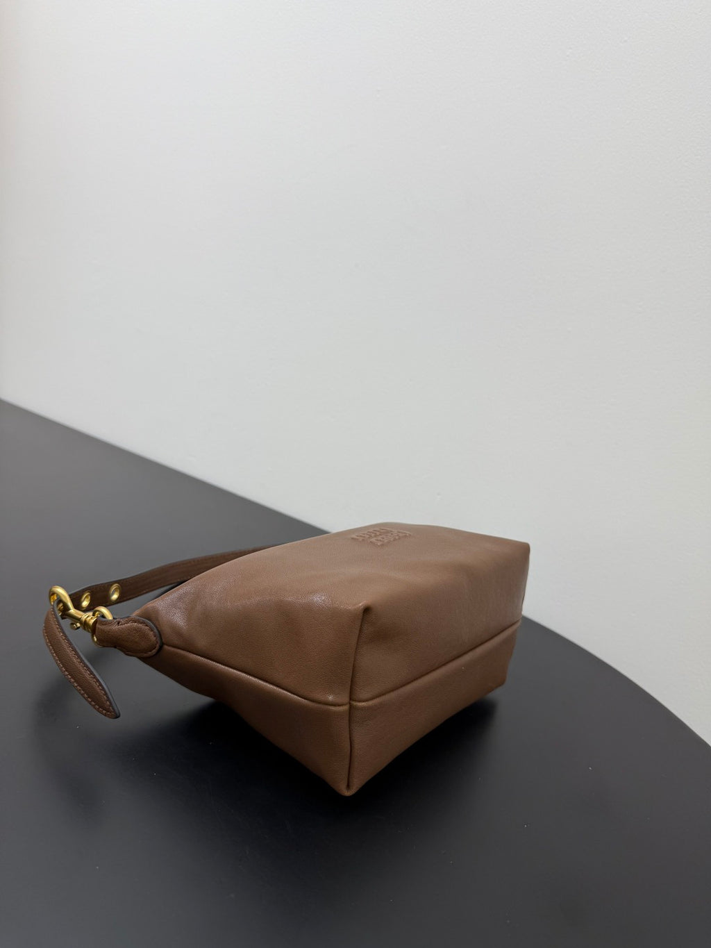 Miu Miu Leather Hobo Bag – Taupe Brown