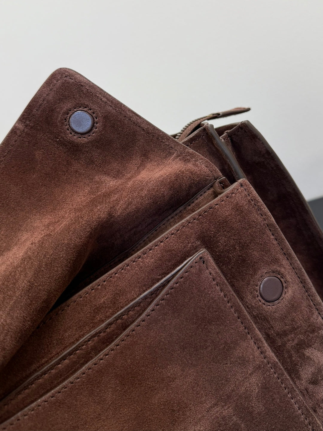 Miu Miu Suede Flap Tote Bag – Dark Brown