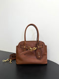 Miu Miu Aventure Belted Leather Tote Bag – Cognac