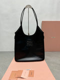 Miu Miu Leather Vertical Tote Bag+ – Black