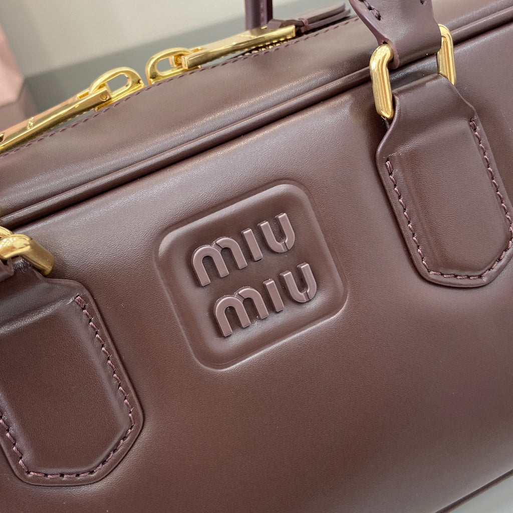 Miu Miu Beau Leather Bag – Burgundy