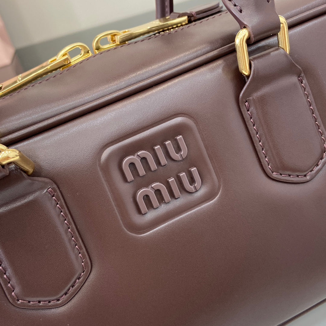 Miu Miu Beau Leather Bag – Burgundy