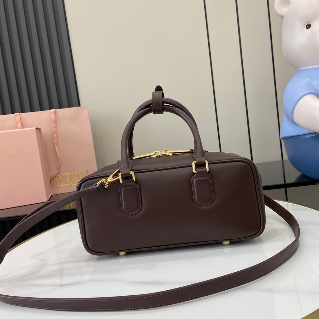 Miu Miu Beau Leather Bag – Burgundy