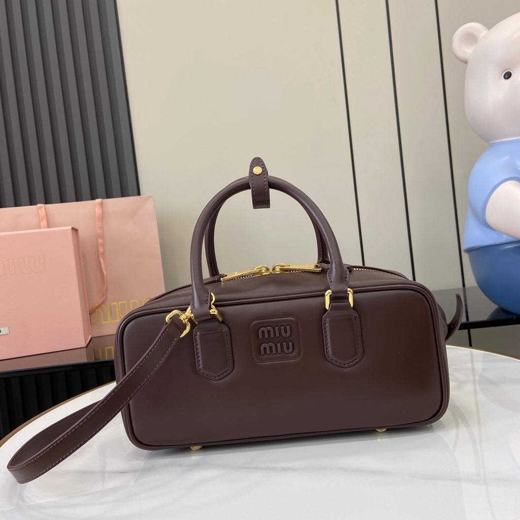 Miu Miu Beau Leather Bag – Burgundy