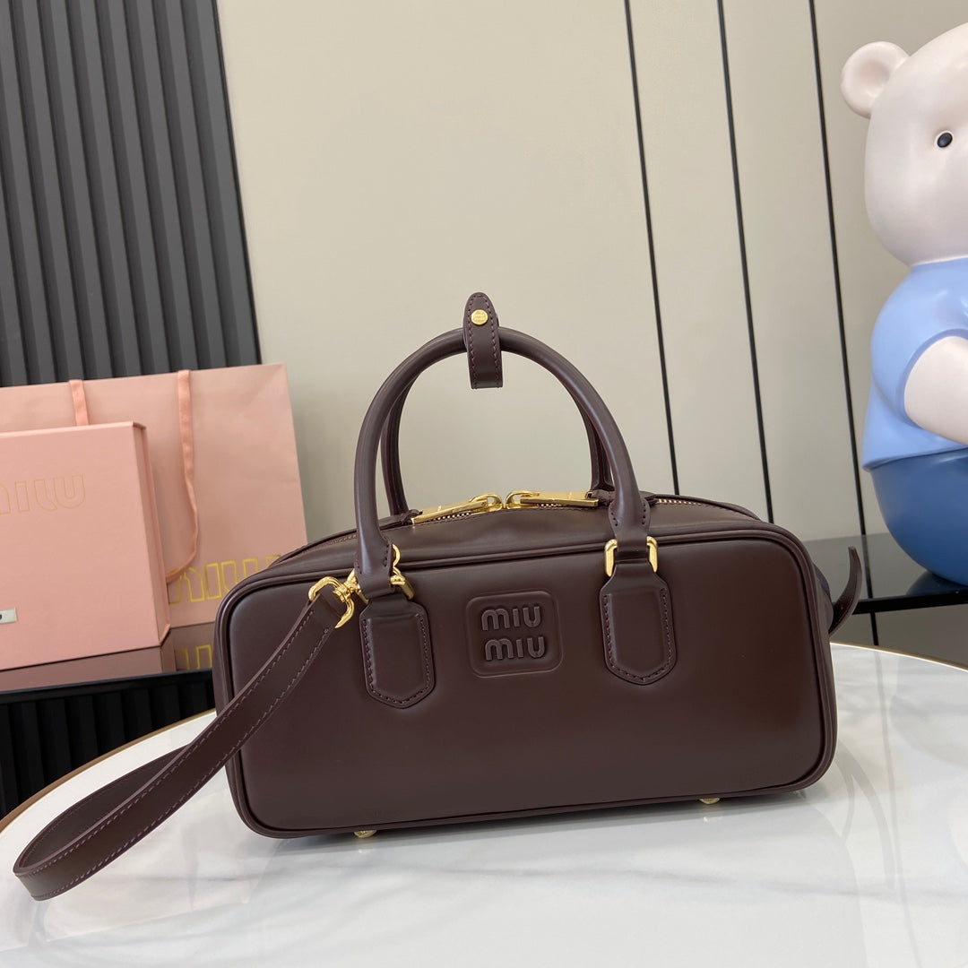 Miu Miu Beau Leather Bag – Burgundy