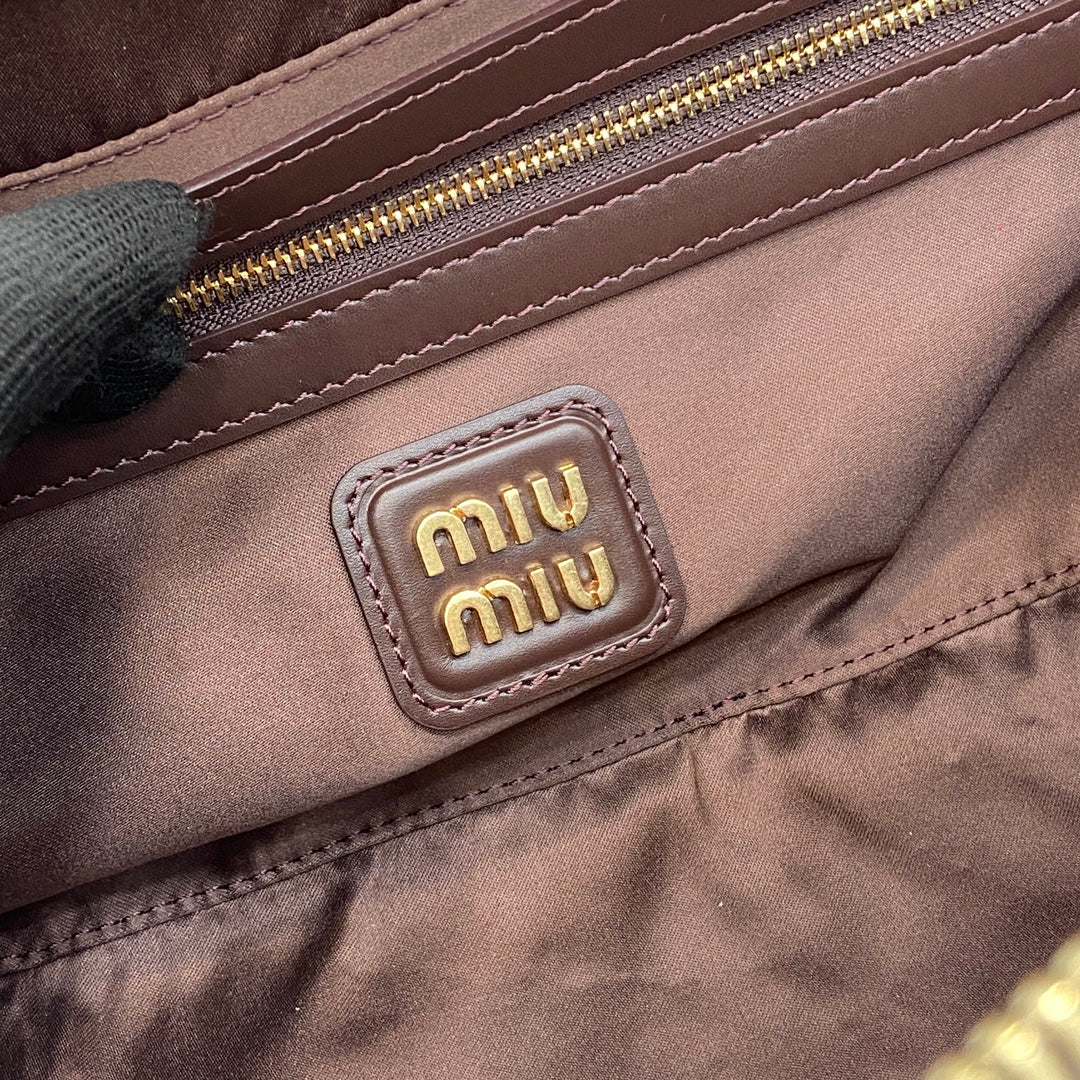 Miu Miu Beau Leather Bag – Burgundy