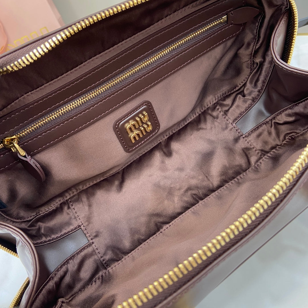 Miu Miu Beau Leather Bag – Burgundy
