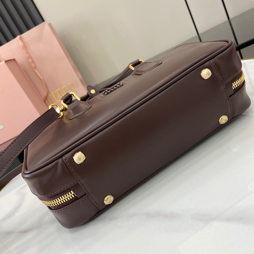 Miu Miu Beau Leather Bag – Burgundy