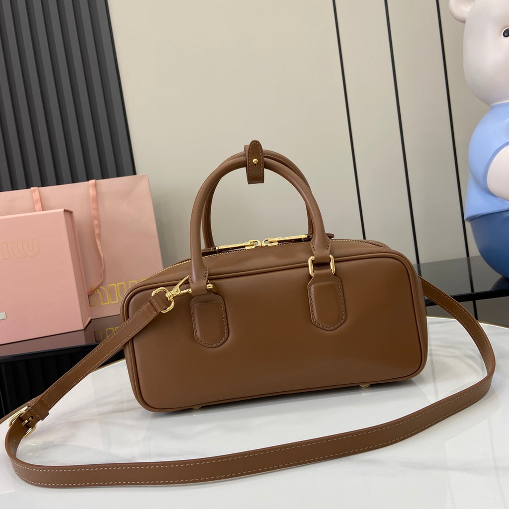Miu Miu Beau Leather Bag – Brown