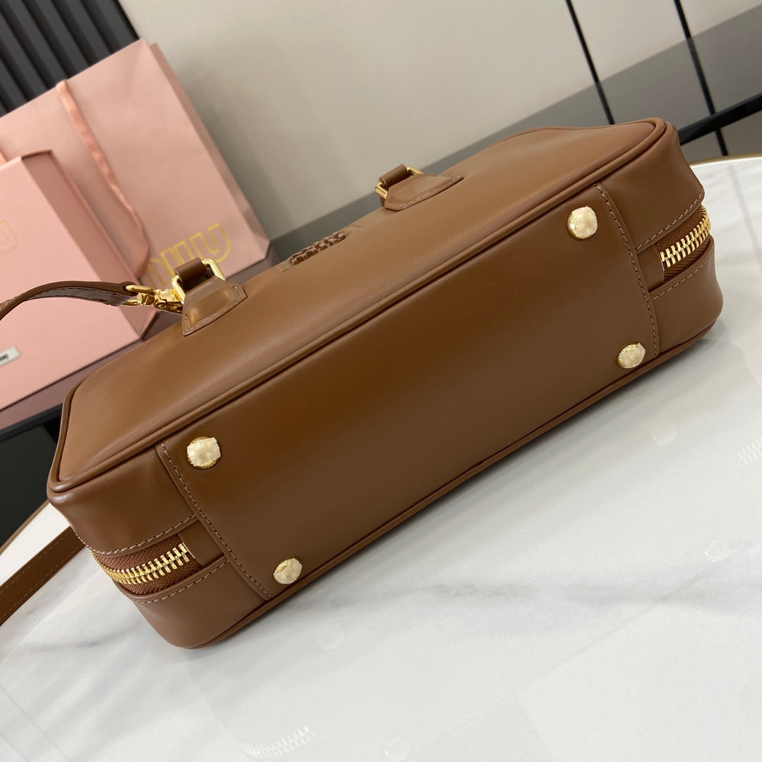Miu Miu Beau Leather Bag – Brown
