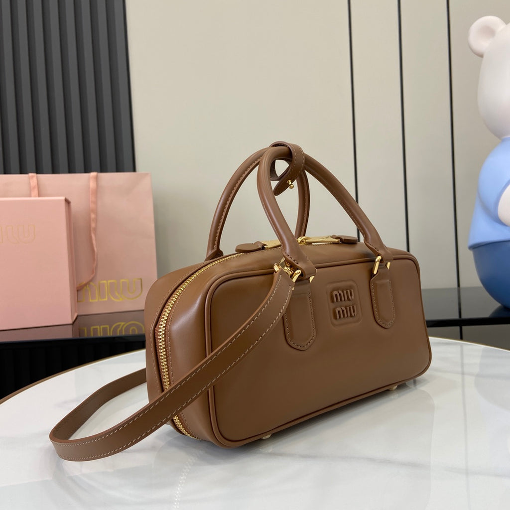 Miu Miu Beau Leather Bag – Brown