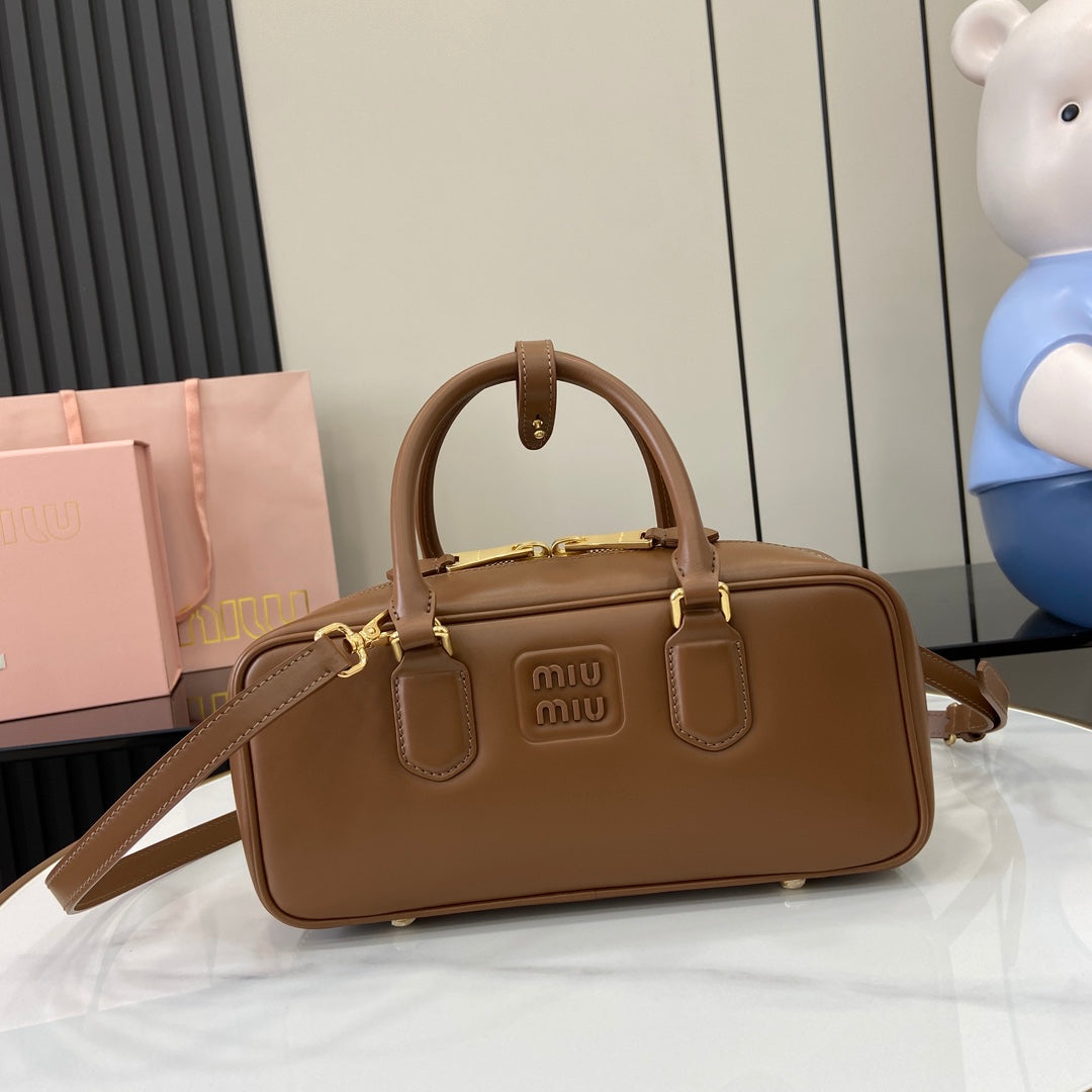 Miu Miu Beau Leather Bag – Brown