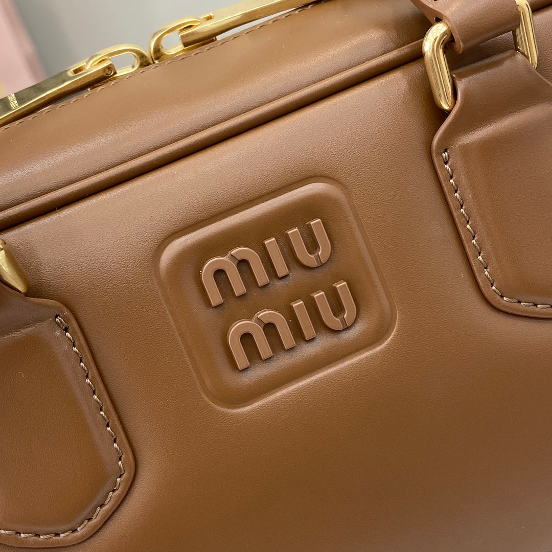 Miu Miu Beau Leather Bag – Brown