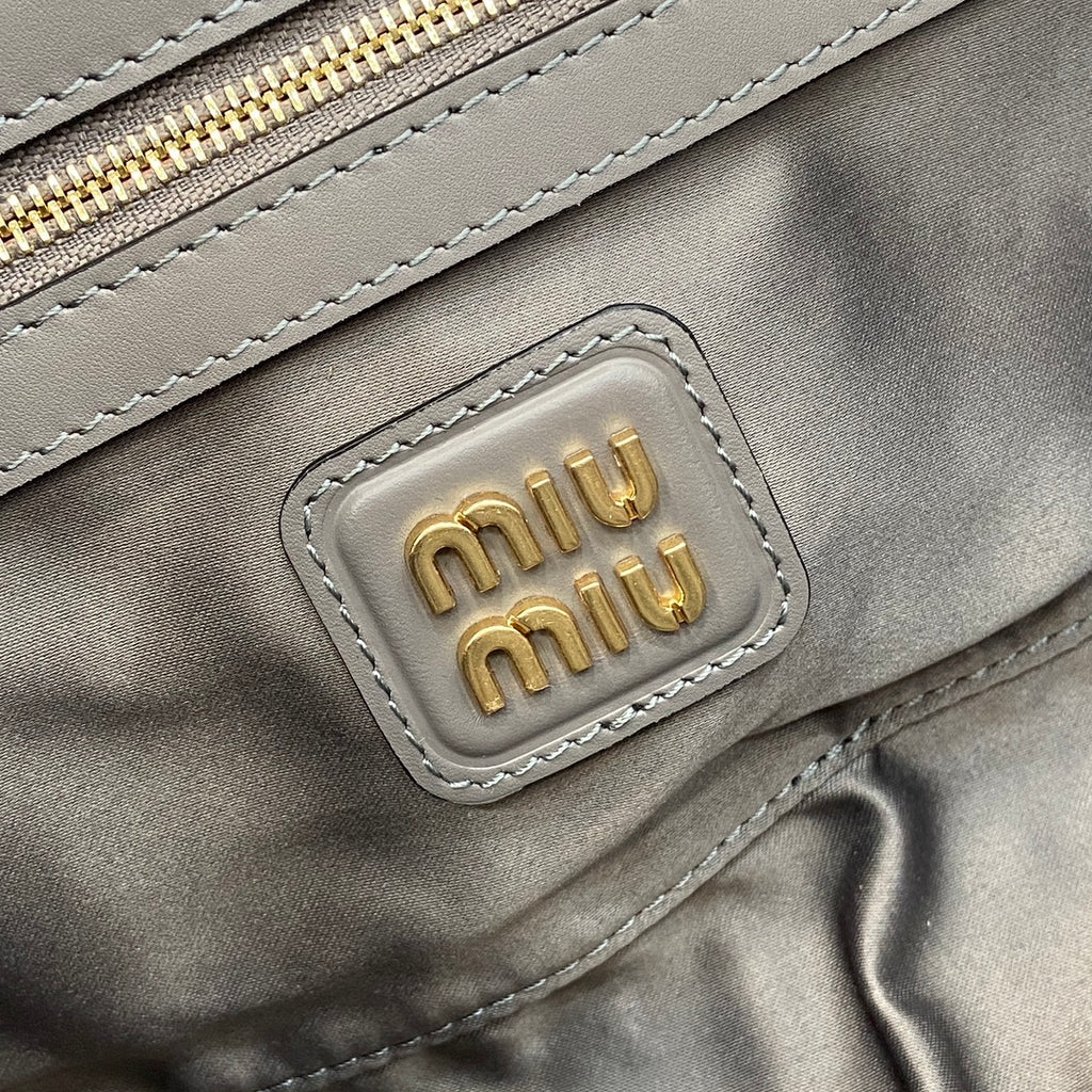 Miu Miu Beau Leather Bag – Grey