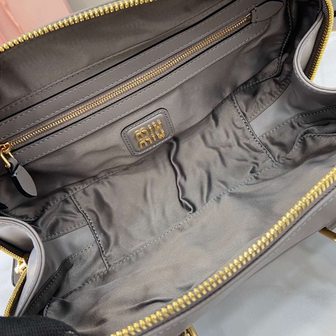 Miu Miu Beau Leather Bag – Grey