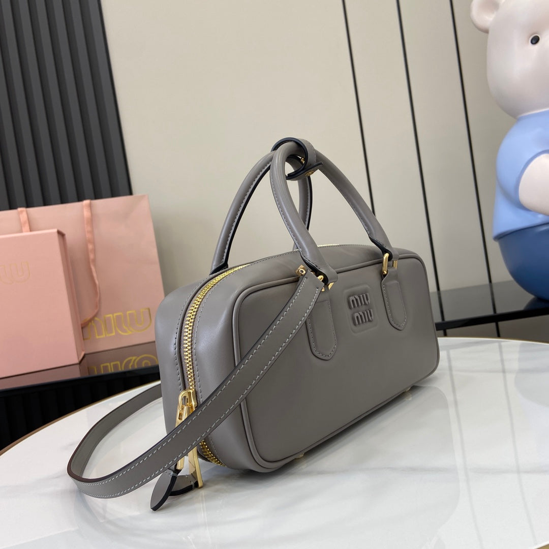 Miu Miu Beau Leather Bag – Grey