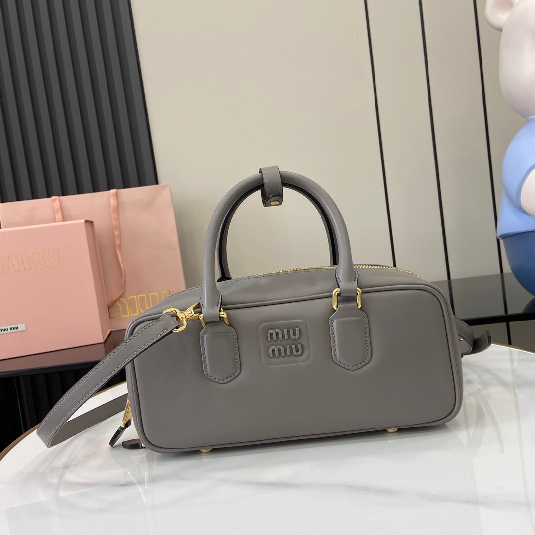 Miu Miu Beau Leather Bag – Grey
