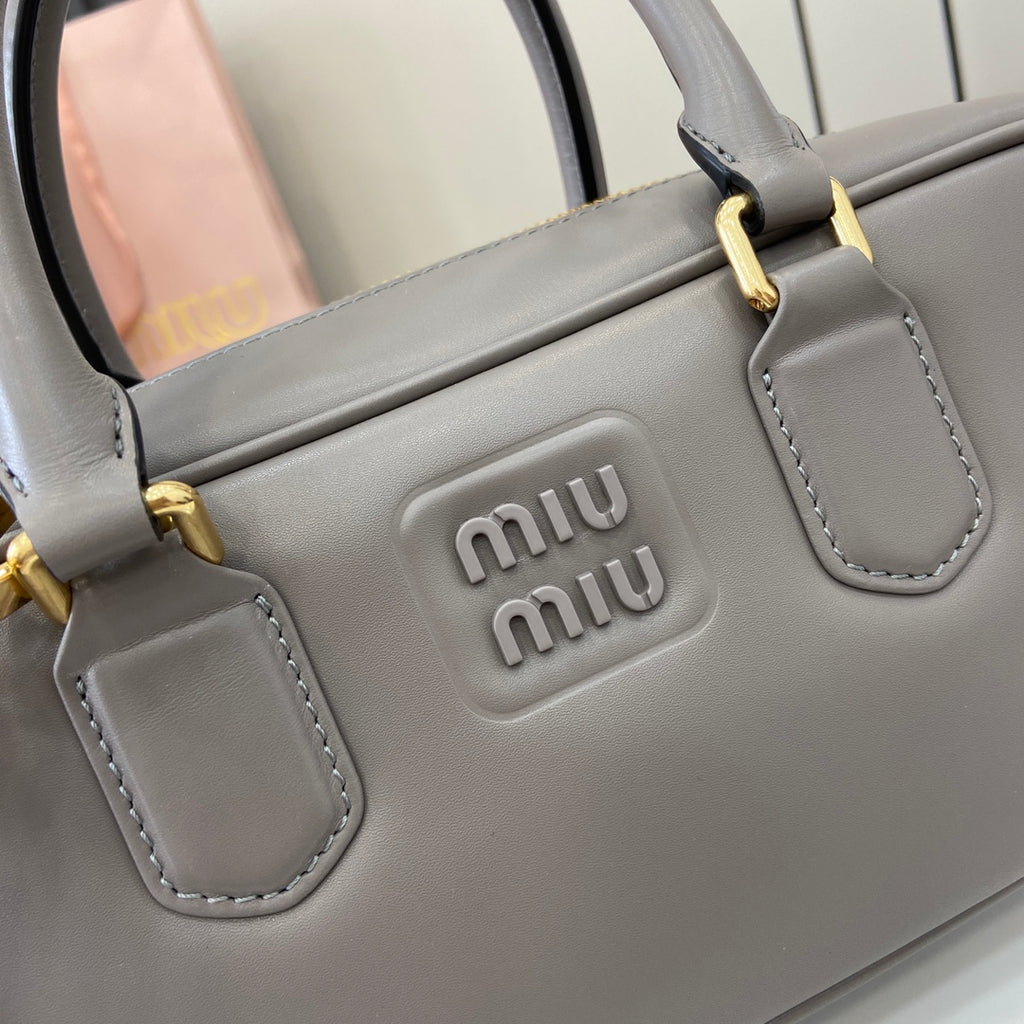 Miu Miu Beau Leather Bag – Grey