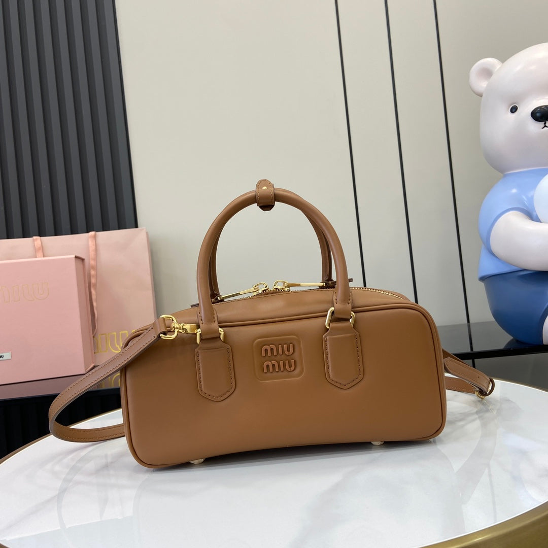 Miu Miu Beau Leather Bag – Caramel