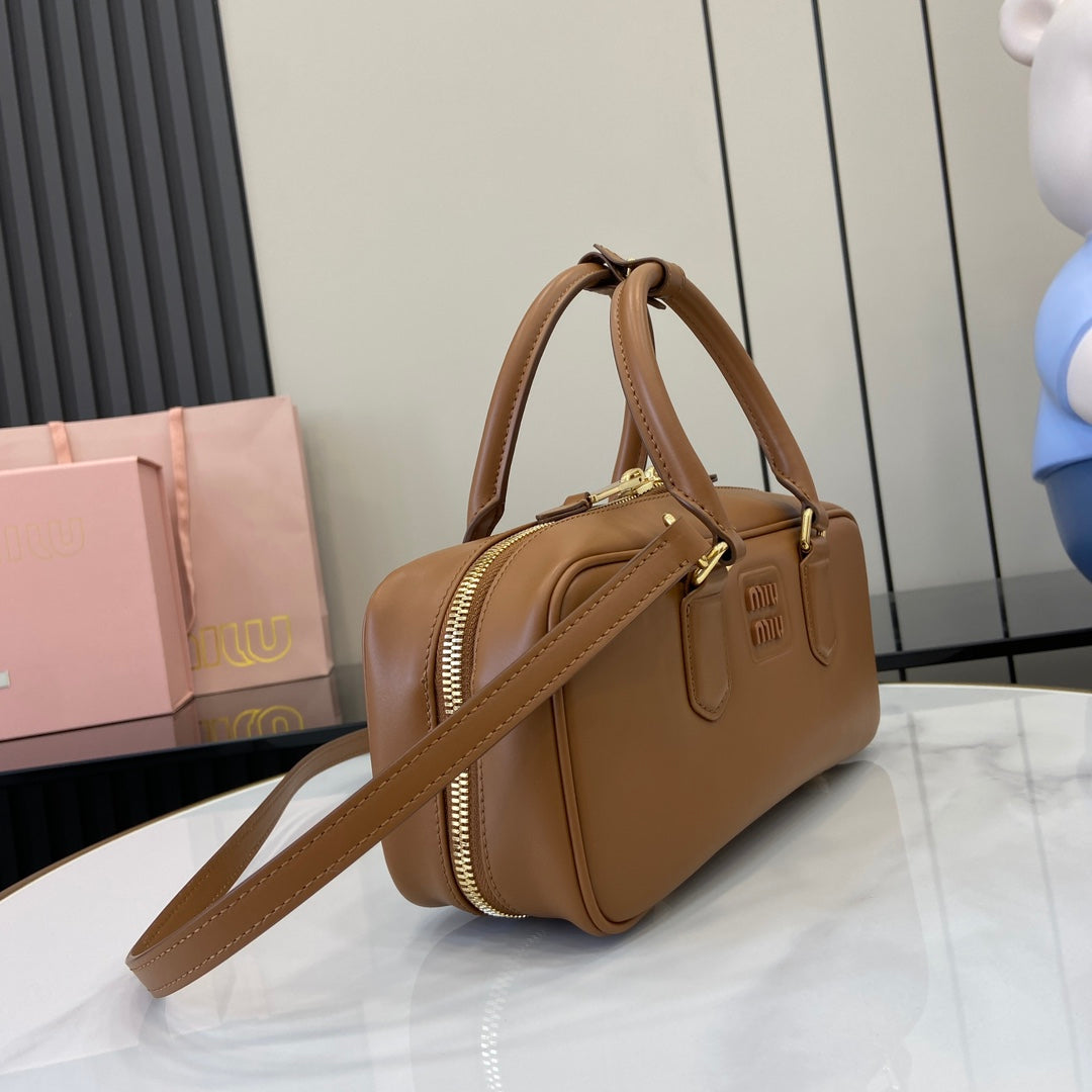 Miu Miu Beau Leather Bag – Caramel