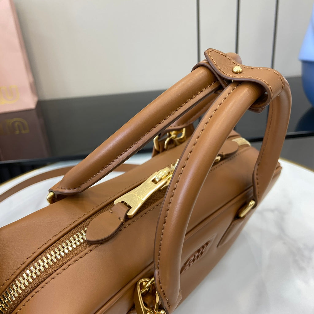 Miu Miu Beau Leather Bag – Caramel