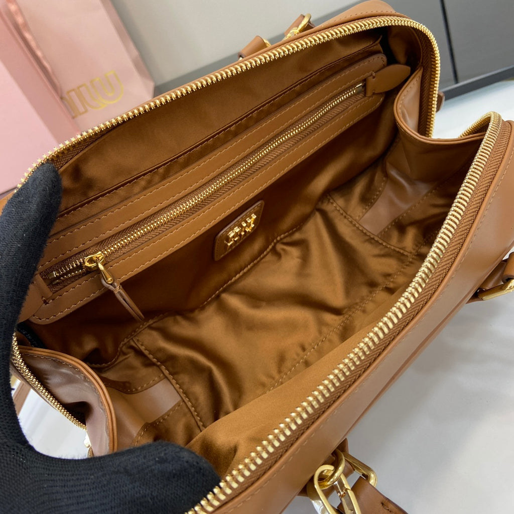 Miu Miu Beau Leather Bag – Caramel