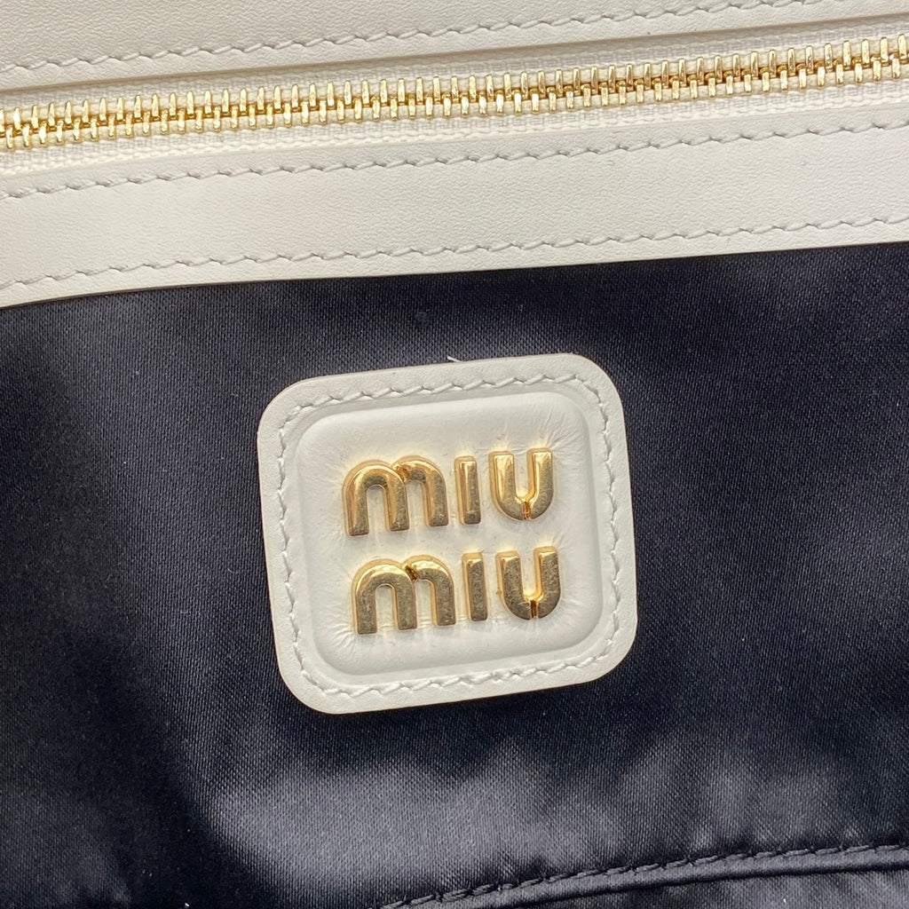 Miu Miu Beau Leather Bag – White
